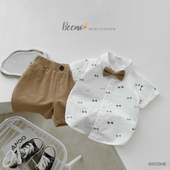 SET BỘ SƠ MI IN XOẢ KÈM NƠ