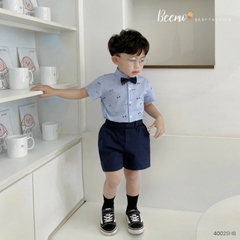 SET BỘ SƠ MI IN XOẢ KÈM NƠ