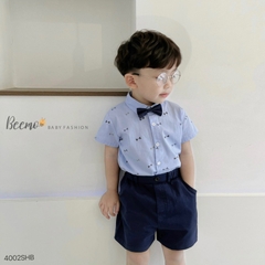 SET BỘ SƠ MI IN XOẢ KÈM NƠ