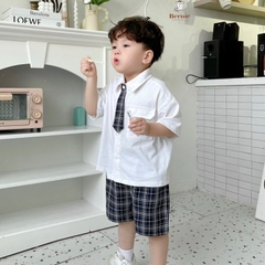 SET BỘ SƠ MI QUẦN KẺ CÀ VẠT MẪU MỚI