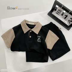 SET BỘ POLO CỘC TAY BEEMO IN GẤU
