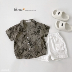 BỘ SƠ MI CỔ VE ĐI BIỂN