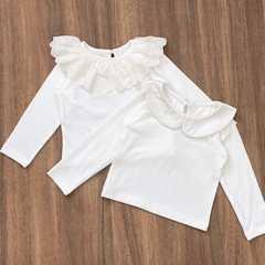 SET 2 ÁO TRẮNG CỔ SEN - CỔ REN CHO BÉ