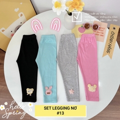 SET 4 QUẦN LEGGING DÀI HOẠ TIẾT