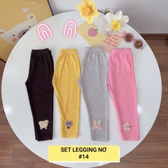 SET 4 QUẦN LEGGING DÀI HOẠ TIẾT