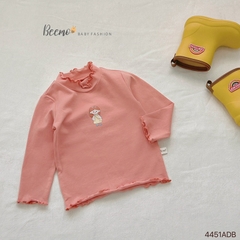 ÁO DÀI TAY COTTON VIỀN BÈO CHO BÉ