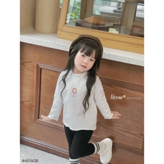 ÁO DÀI TAY COTTON VIỀN BÈO CHO BÉ