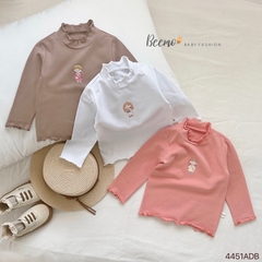 ÁO DÀI TAY COTTON VIỀN BÈO CHO BÉ