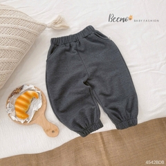 BỘ NỈ DA CÁ DÀI TAY IN HÌNH KL CHO BÉ