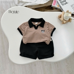 SET POLO KẺ NÂU THÊU MICKEY