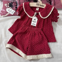 SET BABYDOLL ĐỎ XÔ MUSIN