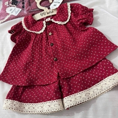 SET BABYDOLL ĐỎ XÔ MUSIN