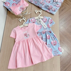 SET 2 VÁY BABYDOLL XANH HỒNG