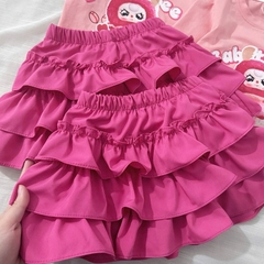 SET ÁO MIX CHÂN VÁY TẦNG HỒNG ĐẬM