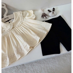 SET ÁO BABYDOLL CỔ SEN MIX QUẦN LEGGING