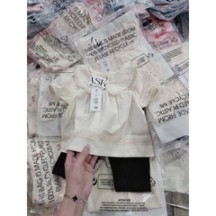 SET ÁO BABYDOLL CỔ SEN MIX QUẦN LEGGING