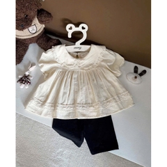 SET ÁO BABYDOLL CỔ SEN MIX QUẦN LEGGING