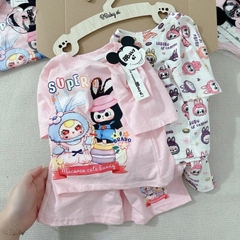 SET 2 BỘ CỘC TAY COTTON XƯỚC BÉ GÁI