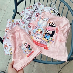 SET 2 BỘ CỘC TAY COTTON XƯỚC BÉ GÁI
