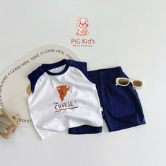 BỘ TANK TOP PHỐI MÀU CHEESE CHO BÉ