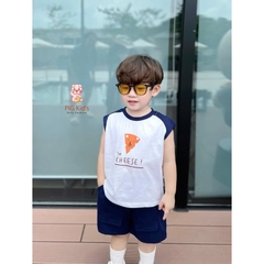 BỘ TANK TOP PHỐI MÀU CHEESE CHO BÉ