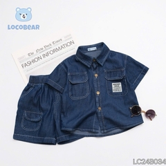 BỘ SƠ MI BÒ HÃNG LOCO BEAR SIÊU MỀM CHO BÉ