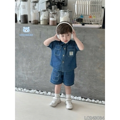 BỘ SƠ MI BÒ HÃNG LOCO BEAR SIÊU MỀM CHO BÉ