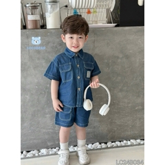 BỘ SƠ MI BÒ HÃNG LOCO BEAR SIÊU MỀM CHO BÉ