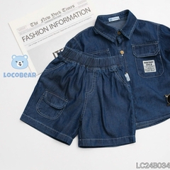BỘ SƠ MI BÒ HÃNG LOCO BEAR SIÊU MỀM CHO BÉ