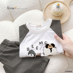 BỘ CỘC TAY KẺ NGANG THÊU XÙ CHO BÉ