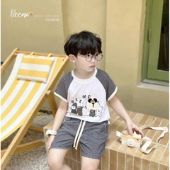 BỘ CỘC TAY KẺ NGANG THÊU XÙ CHO BÉ