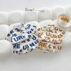 BỘ SƠ MI BEEMO IN CHỮ CHO BÉ