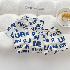 BỘ SƠ MI BEEMO IN CHỮ CHO BÉ
