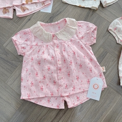 BỘ BABYDOLL CỔ REN CHO BÉ