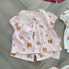 BỘ BABYDOLL CỔ REN CHO BÉ