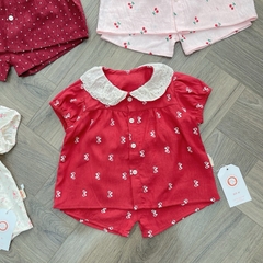 BỘ BABYDOLL CỔ REN CHO BÉ