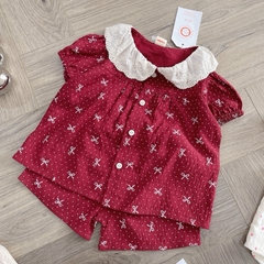 BỘ BABYDOLL CỔ REN CHO BÉ