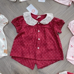 BỘ BABYDOLL CỔ REN CHO BÉ