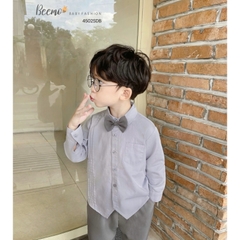 BỘ SƠ MI CÔNG TỬ DÀI TAY KÈM NƠ CHO BÉ