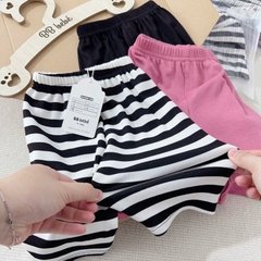 SET 3 QUẦN LEGGING ĐÙI ĐEN HỒNG KẺ