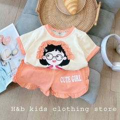 BỘ COTTON CỘC TAY IN HÌNH CÔ GÁI