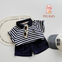BỘ POLO PIG KID CỘC TAY