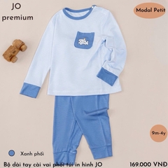 JO - BỘ DÀI TAY PHỐI TÚI CHẤT PETIT CHO BÉ
