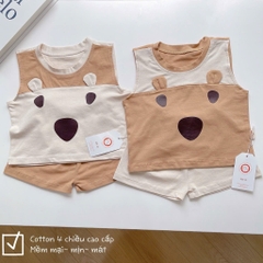 BỘ BA LỖ COTTON TAI THÚ CHO BÉ