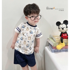 BỘ CỘC TAY IN TRÀN GẤU THUỶ THỦ CHO BÉ