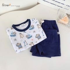 BỘ CỘC TAY IN TRÀN GẤU THUỶ THỦ CHO BÉ