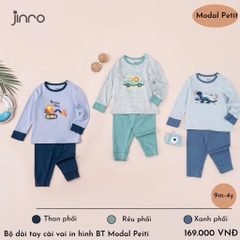 BỘ JINRO RAGLAN DÀI TAY CHẤT MODAL PETIT CHO BÉ
