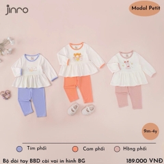 BỘ JINRO DÀI TAY BABYDOLL PHỐI VIỀN