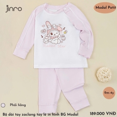 BỘ JINRO DÀI TAY RAGLAN BÉ GÁI