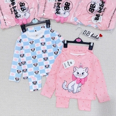 SET 2 BỘ DÀI TAY MÈO NƠ CHO BÉ